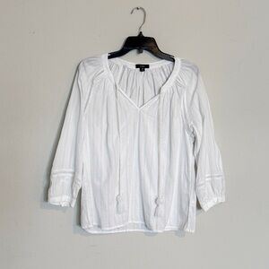 J. Crew Cotton White‎ Blouse
